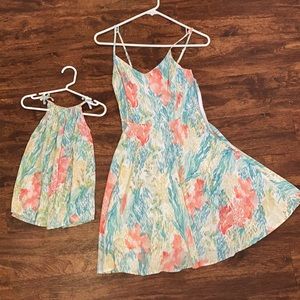 Mommy and daughter matching dresses
